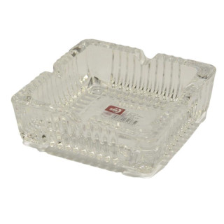 Popielniczka szklana 10,5cm bezbarwna kwadrat C37228